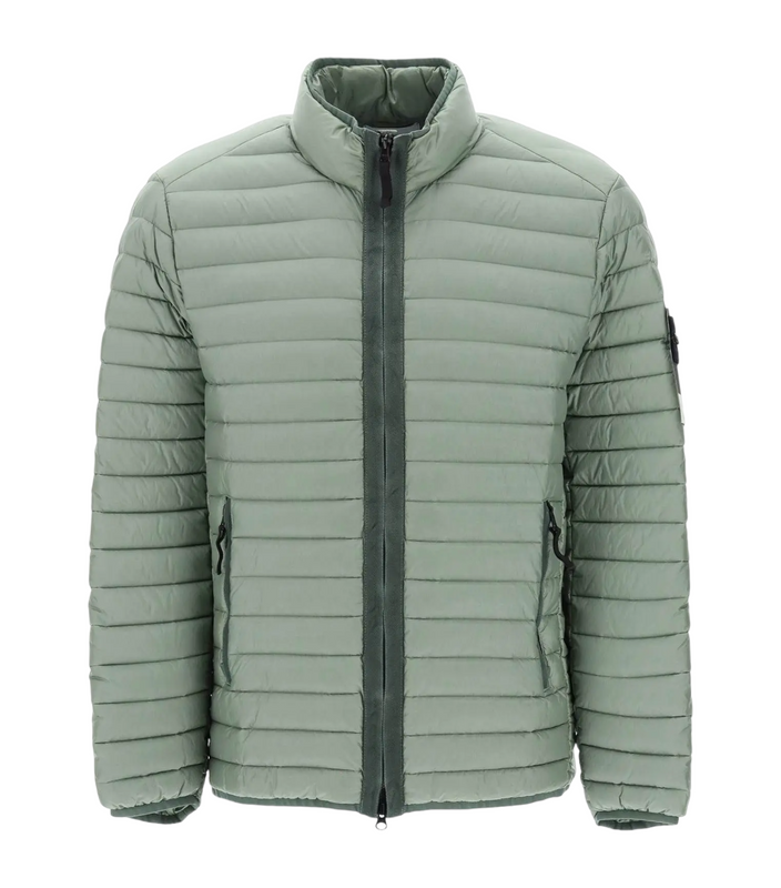 Stone Island Packable Down Jacket in Recycled Nylon Green