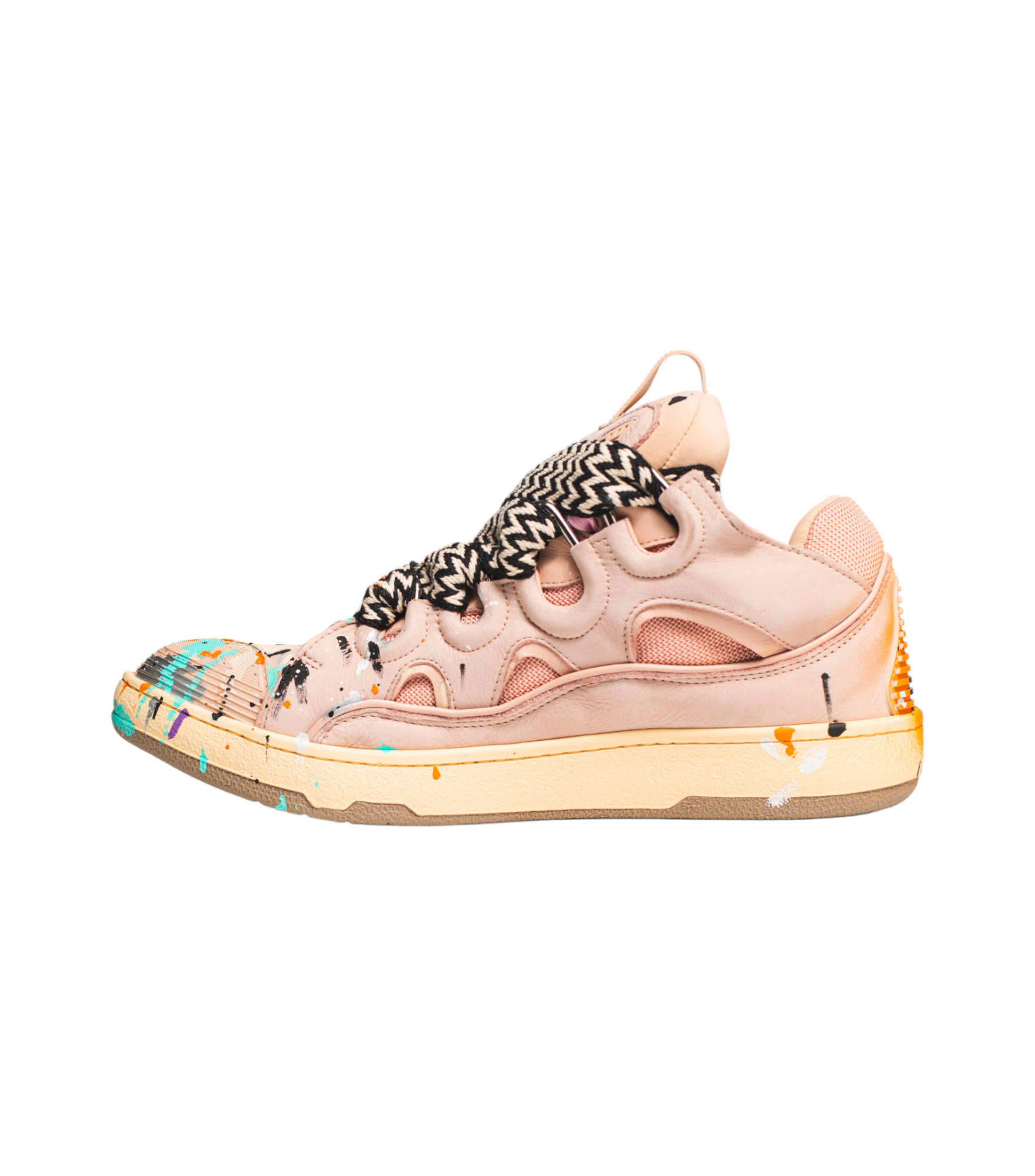 Lanvin x Gallery Dept. Curb Logo Sneakers Beige