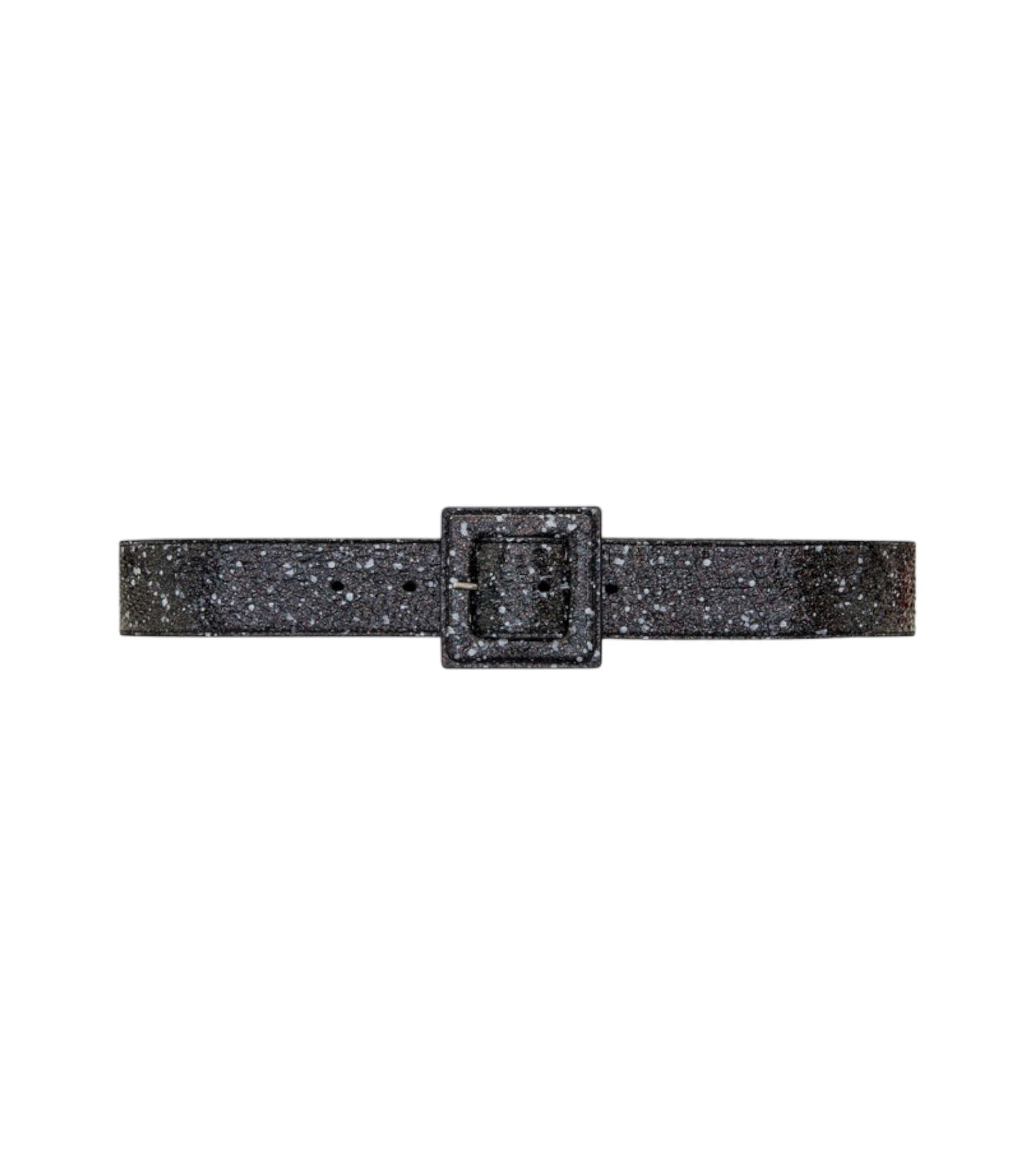 Saint Laurent Belt With Square Covered Buckle in Stardust Python
