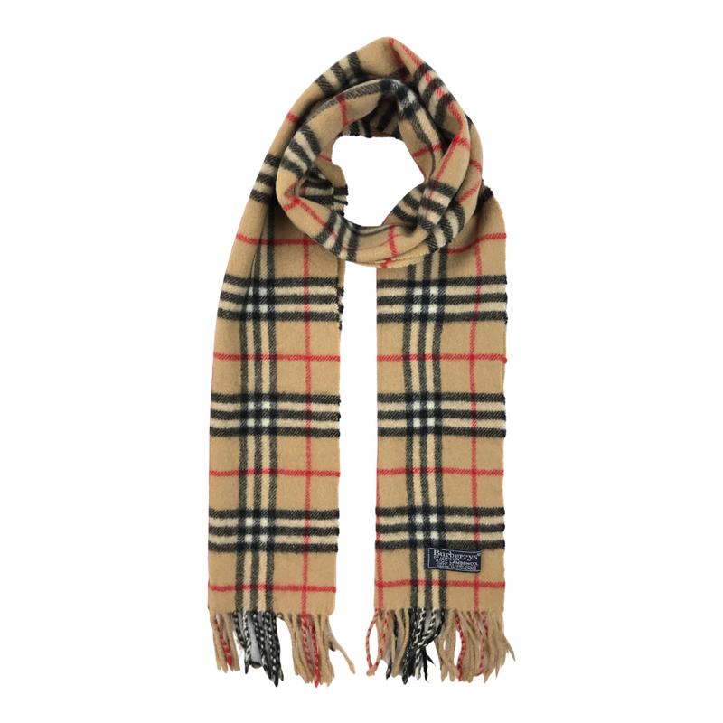 Burberrys of London Beige Check Scarf - Preowned