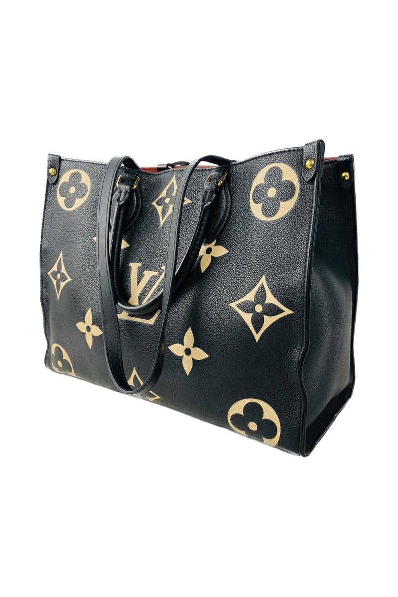 Louis Vuitton On The Go MM Tote Bag Black - Preowned