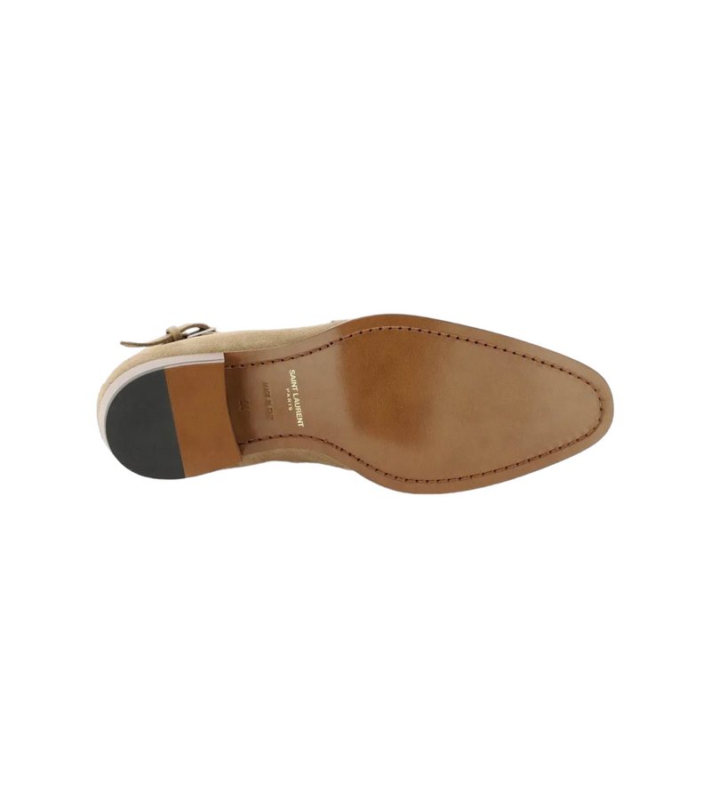 Saint Laurent Suede Leather Wyatt 30 Jodhpur Ankle Boots