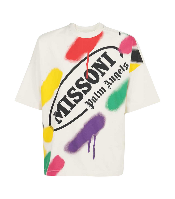 Palm Angels x Missoni Sprayed Logo Print T-Shirt