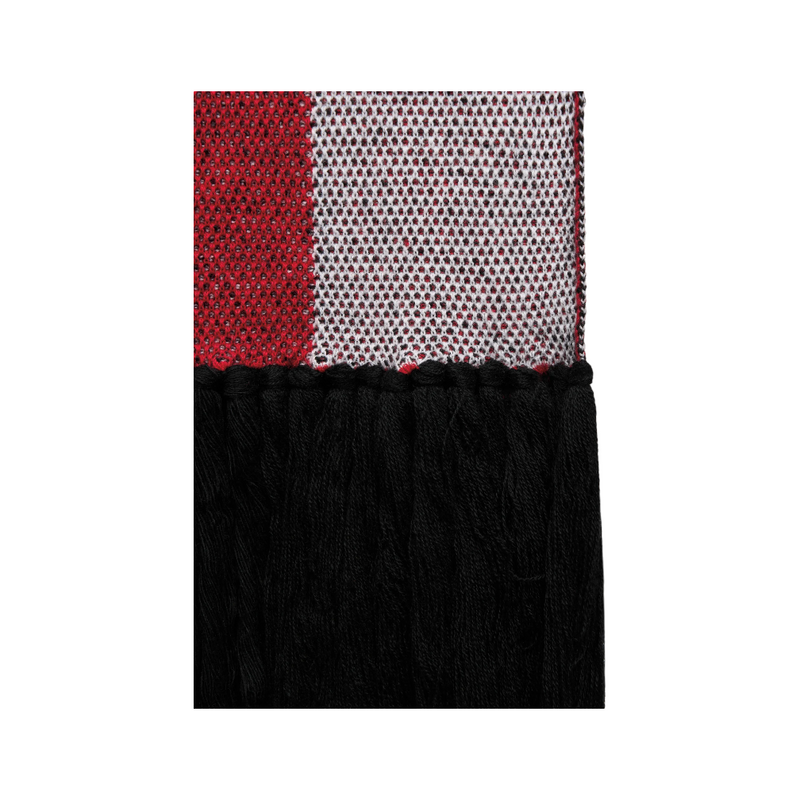 Amiri Old English Check Cashmere Scarf Red
