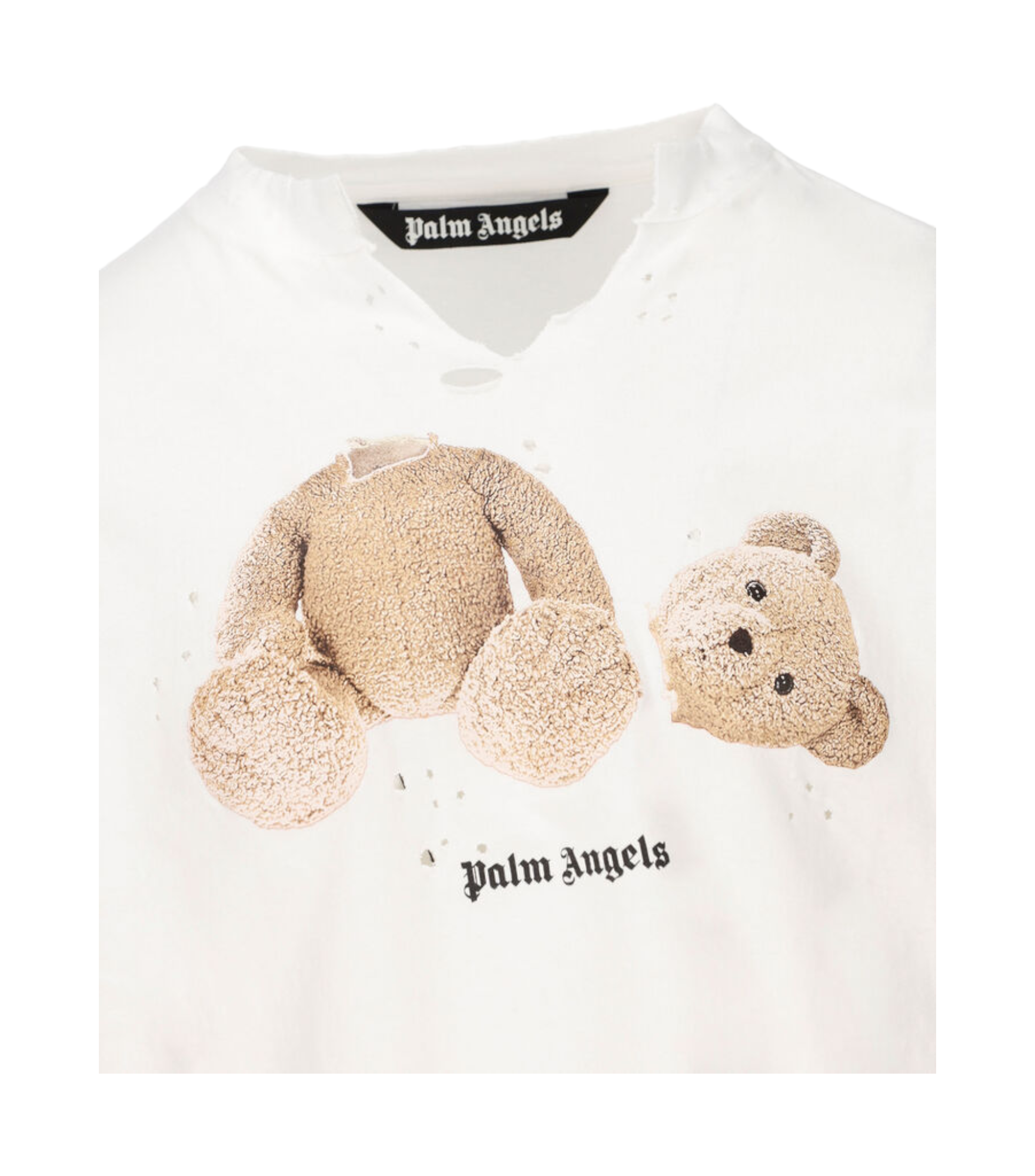 Palm Angels Broken Bear Ripped Detail Longsleeve