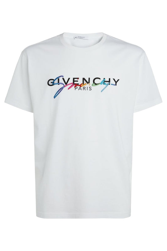 Givenchy Rainbow Signature Logo T-Shirt White