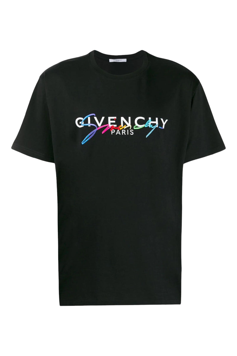 Givenchy Rainbow Signature Logo T-Shirt Black