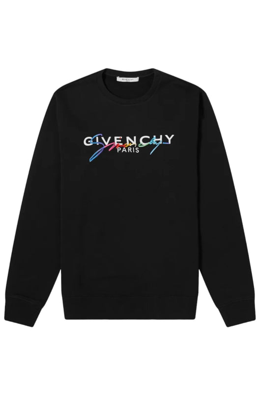 Givenchy Rainbow Signature Logo Sweatshirt Black