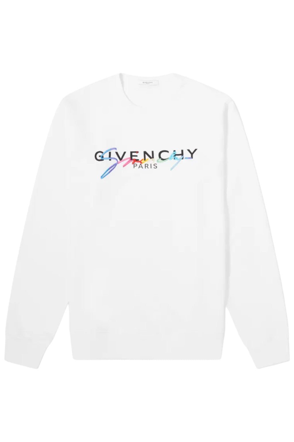 Givenchy Rainbow Signature Logo Sweatshirt White