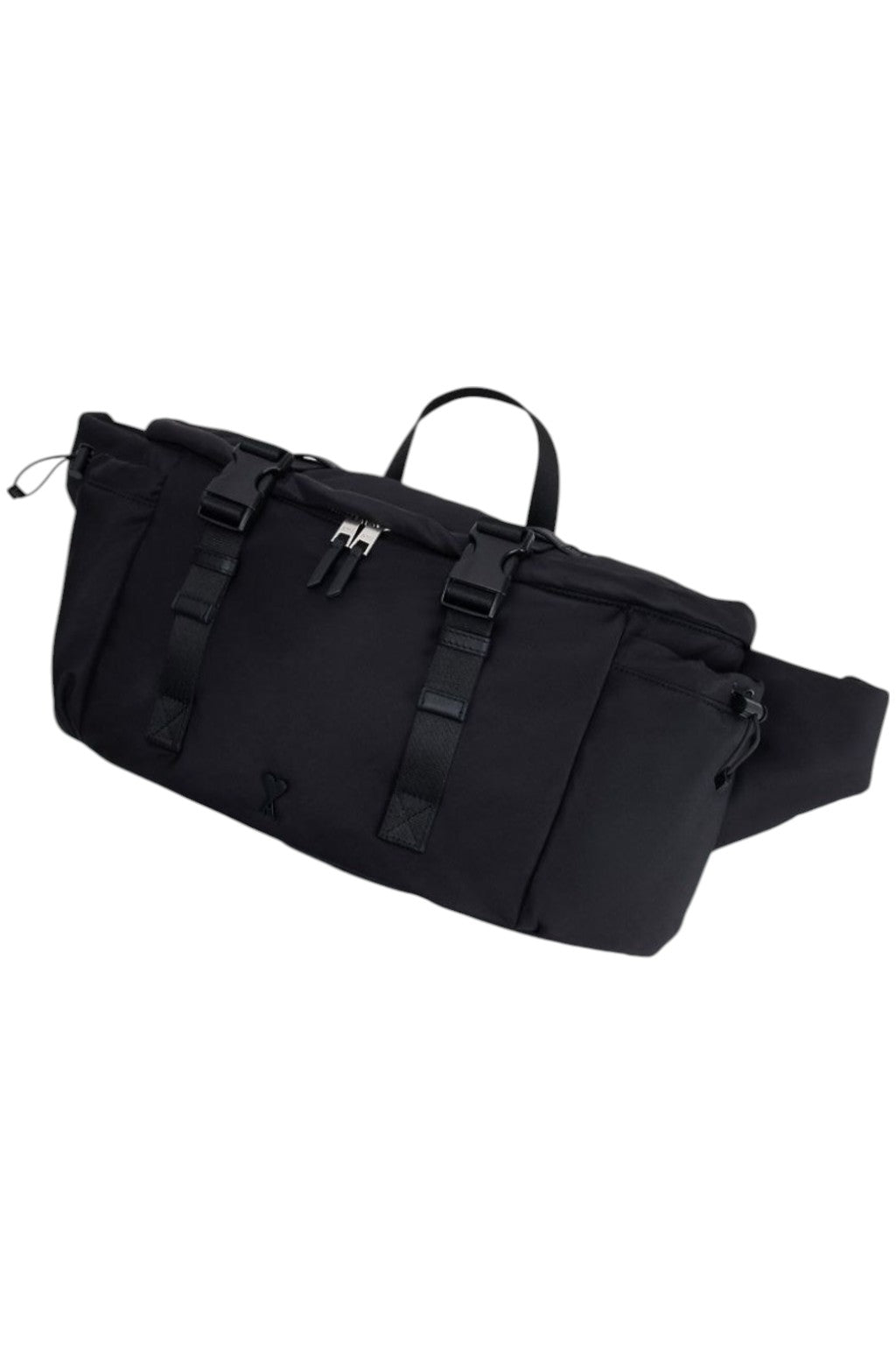 Ami Paris Black Ami De Coeur Duffle Bag