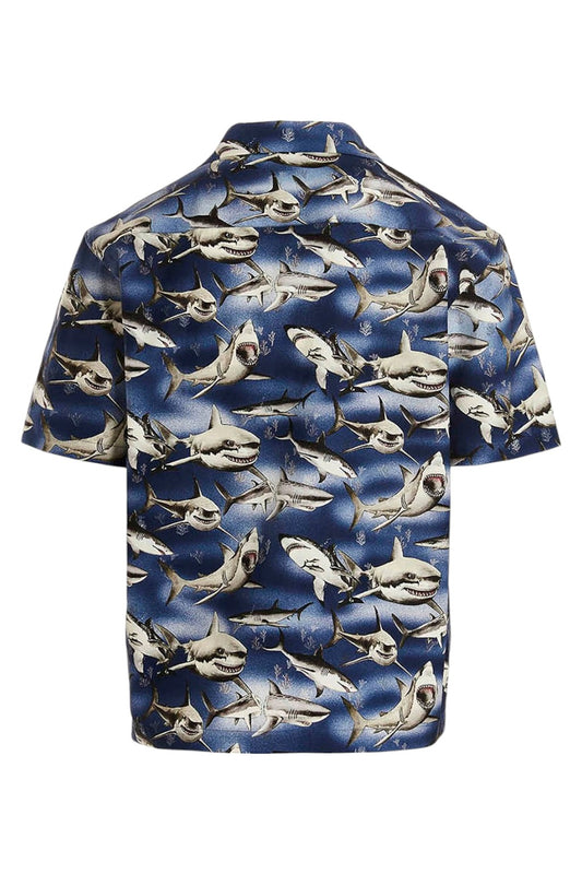 Palm Angels Sharks Button-Up Shirt