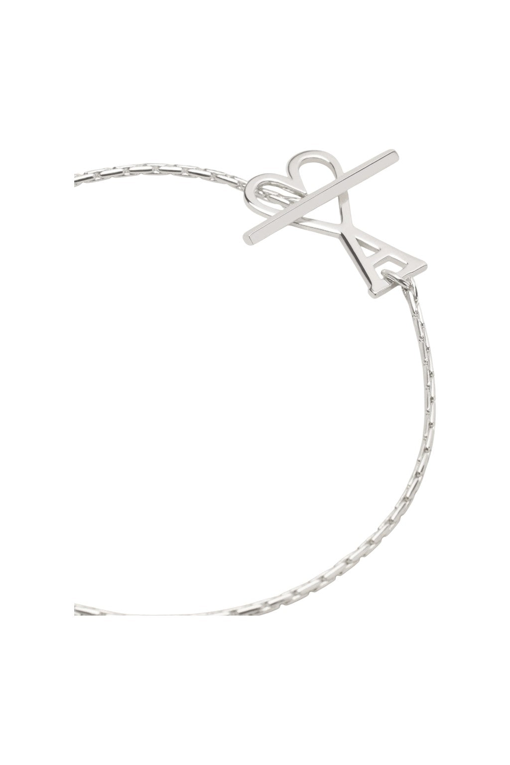 Ami Paris Silver Brass Ami de Coeur Chain Bracelet