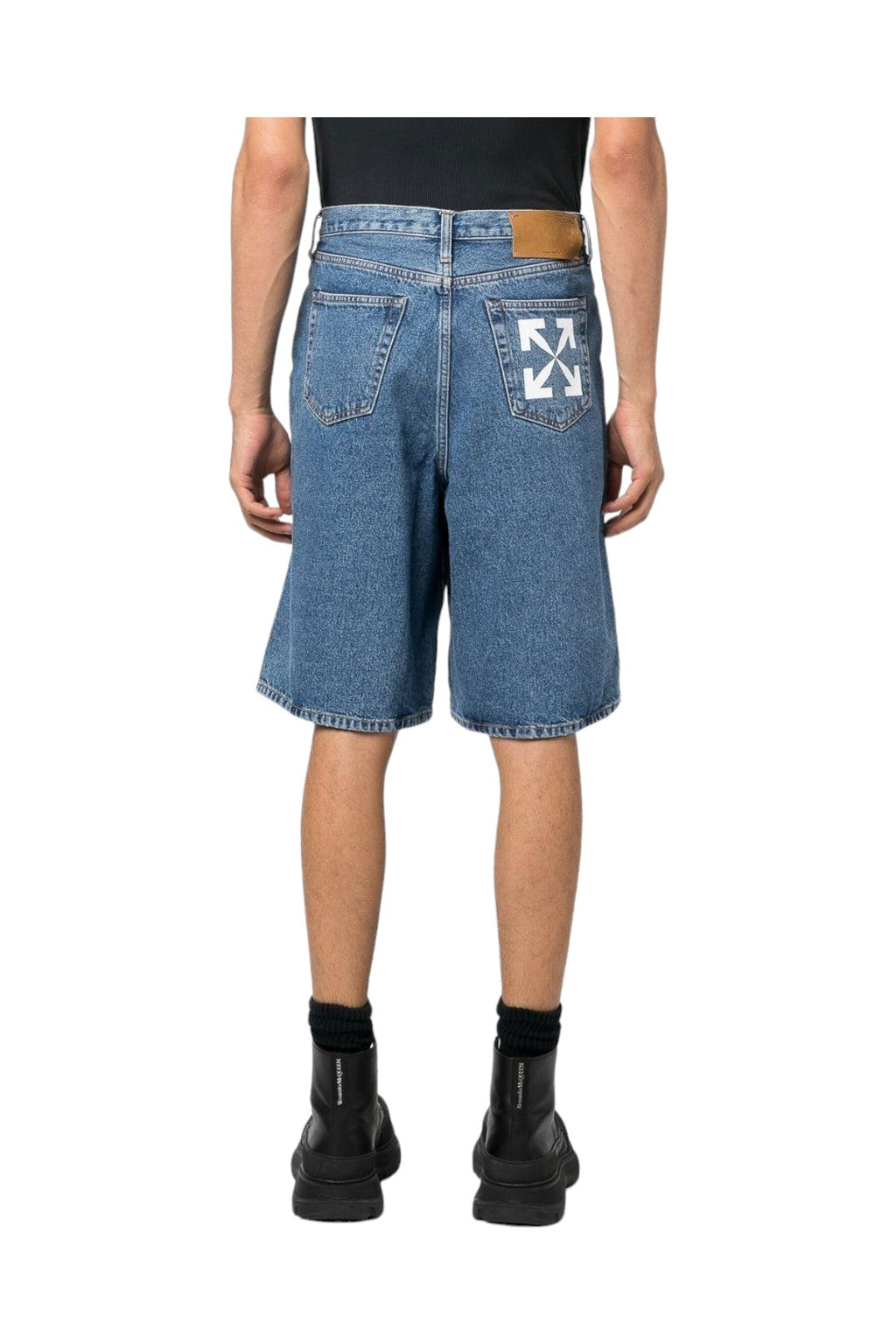 Off-White Single Arrow Skate Denim Shorts