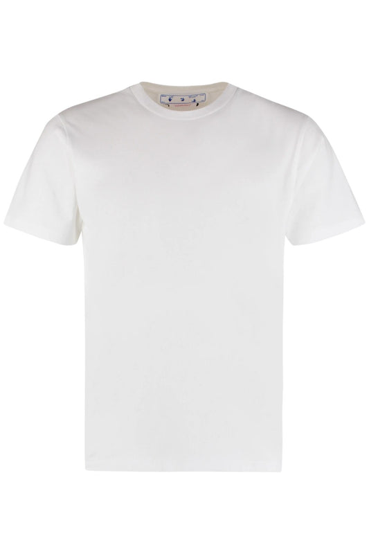 Off-White Cotton Logo T-Shirts (Pack Of Three)