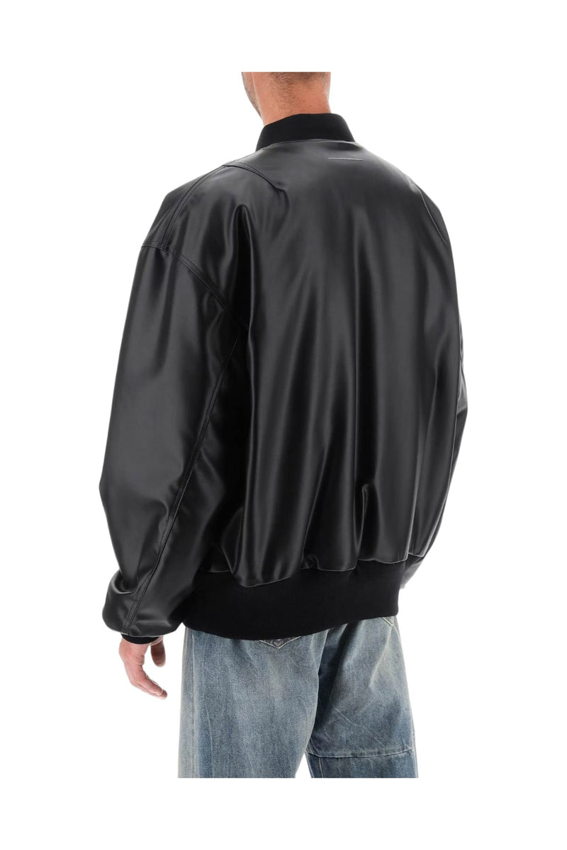 Maison Margiela Faux Leather Bomber Jacket