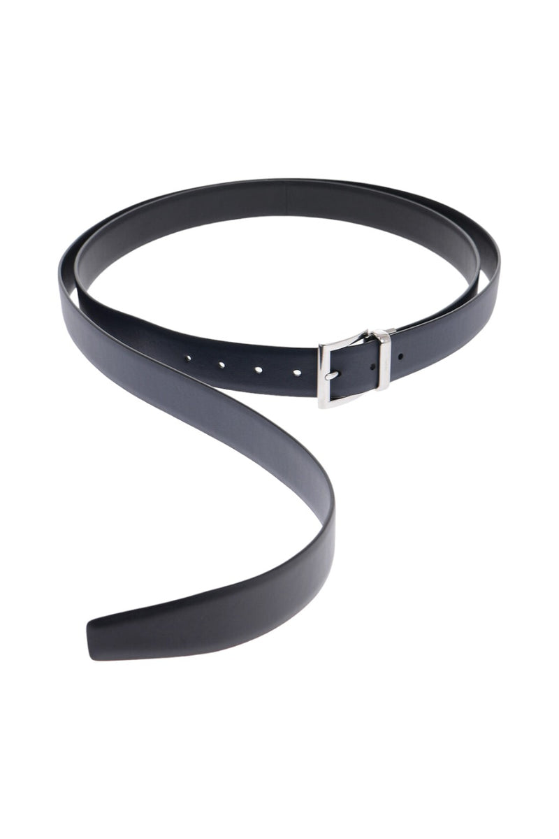 Prada Silver-Tone Buckle Reversible Leather Belt