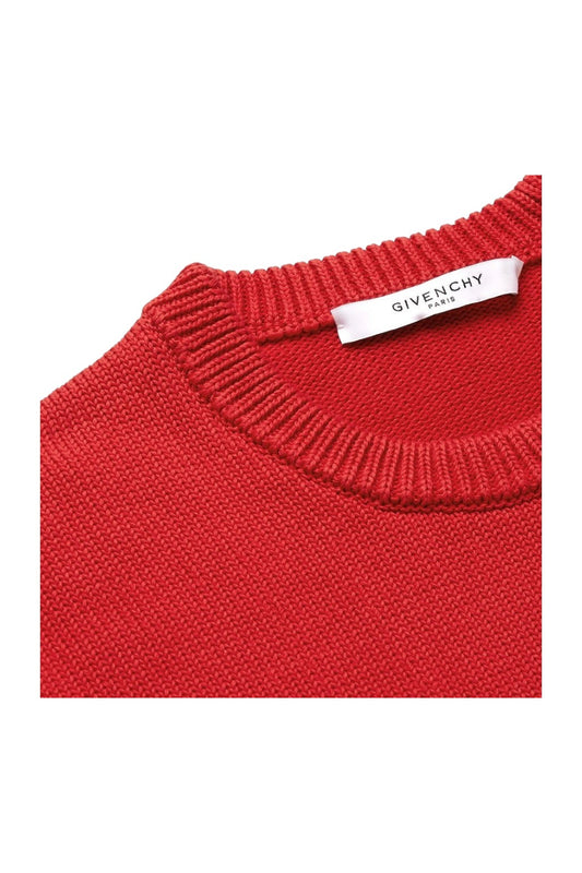 Givenchy Logo-Intarsia Wool Sweater Red