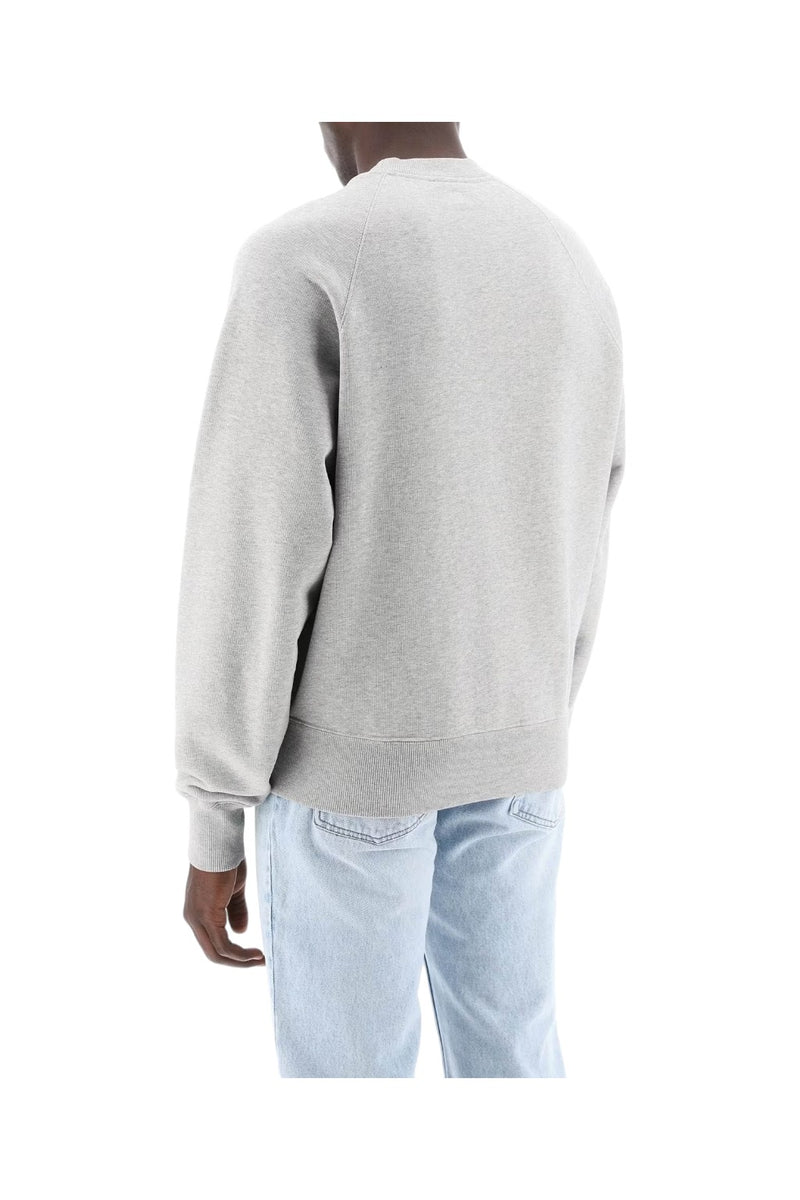AMI De Coeur Crewneck Sweatshirt Grey