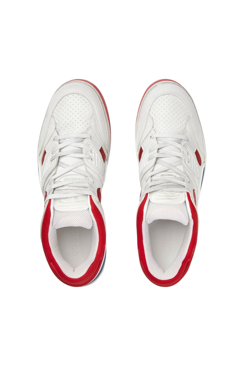 Gucci Low-Top Basket Sneakers White/Red