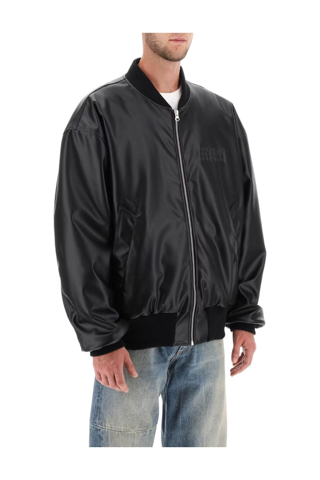 Maison Margiela Faux Leather Bomber Jacket