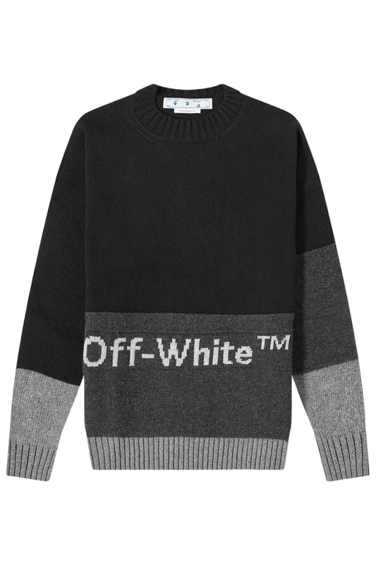 Off-White Intarsia-Logo Wool Sweatshirt