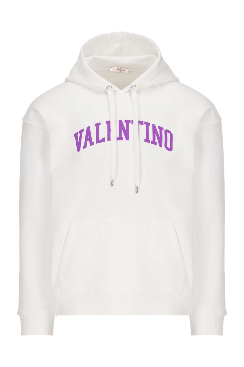 Valentino Cotton Logo-Print Hoodie