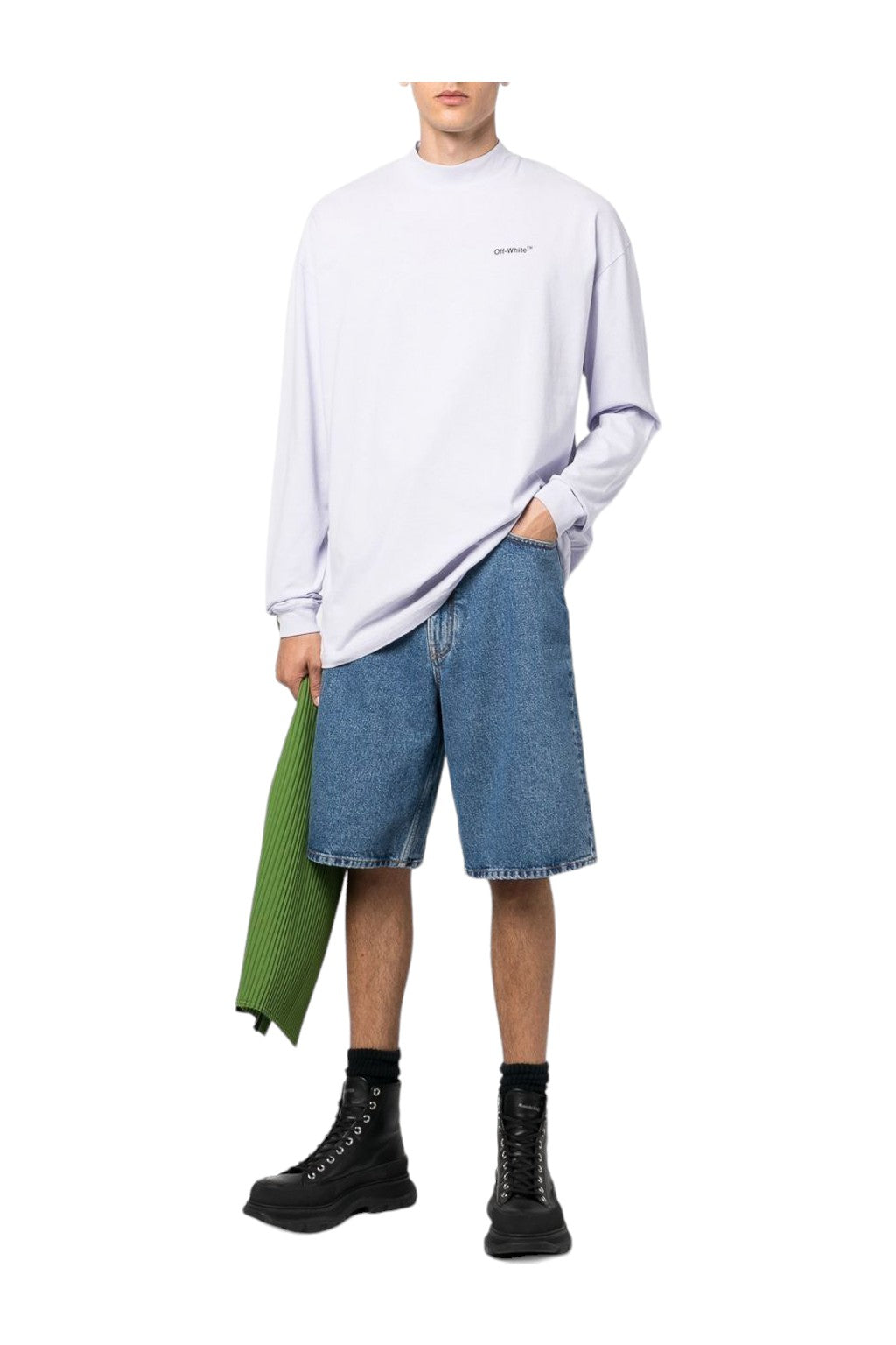 Off-White Single Arrow Skate Denim Shorts