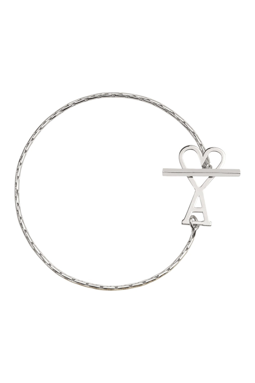 Ami Paris Silver Brass Ami de Coeur Chain Bracelet