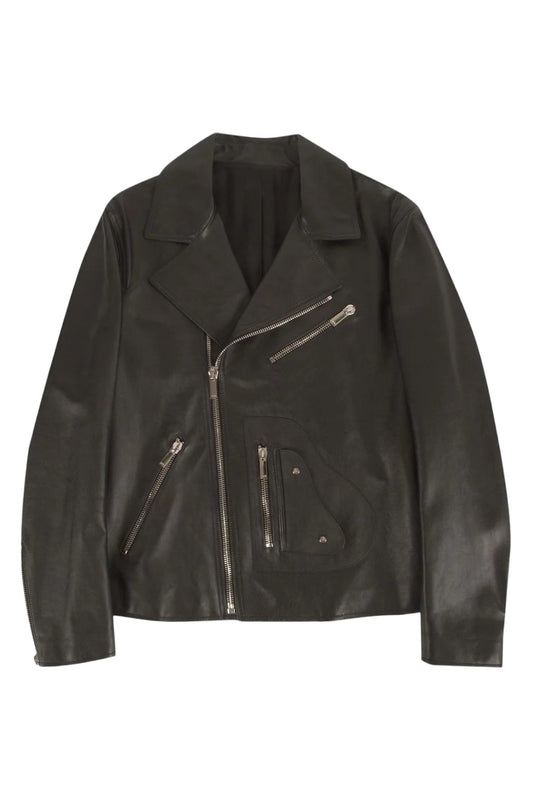 Dior Leather Biker Jacket Black