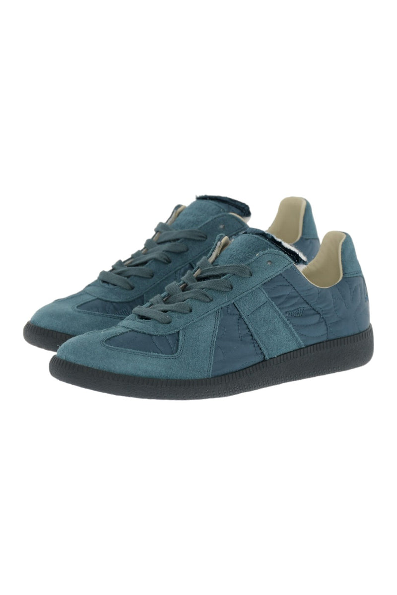 Maison Margiela Embroidered Padded Sneakers Blue