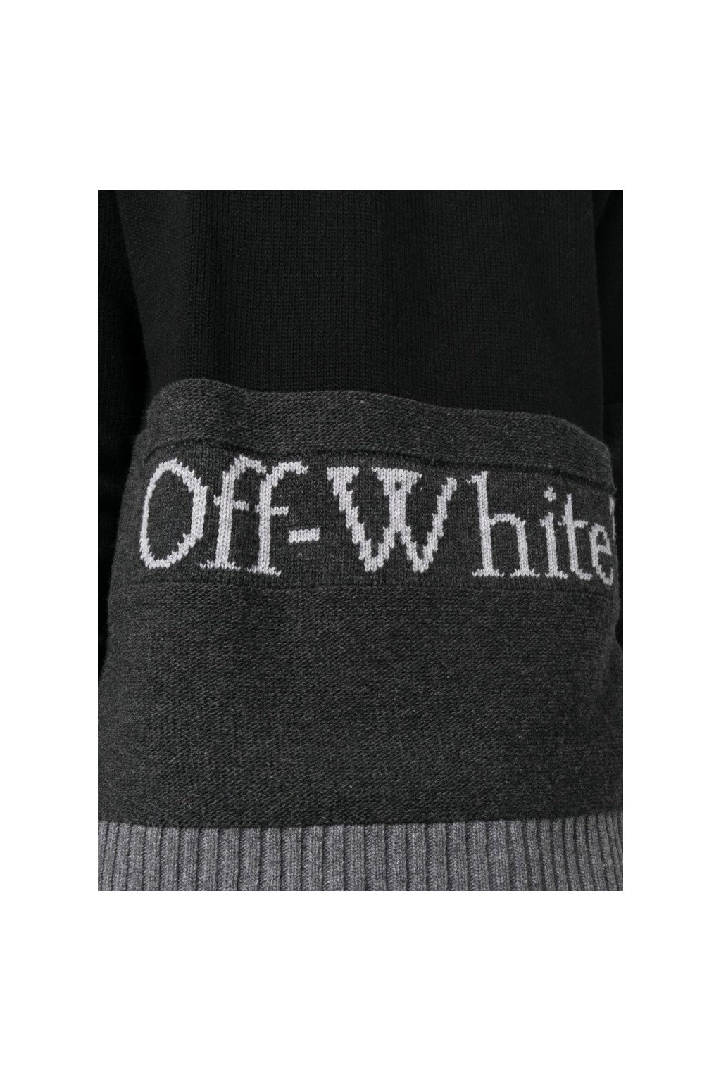 Off-White Intarsia-Logo Wool Sweatshirt