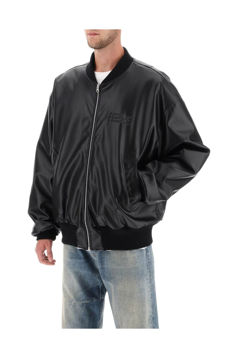 Maison Margiela Faux Leather Bomber Jacket