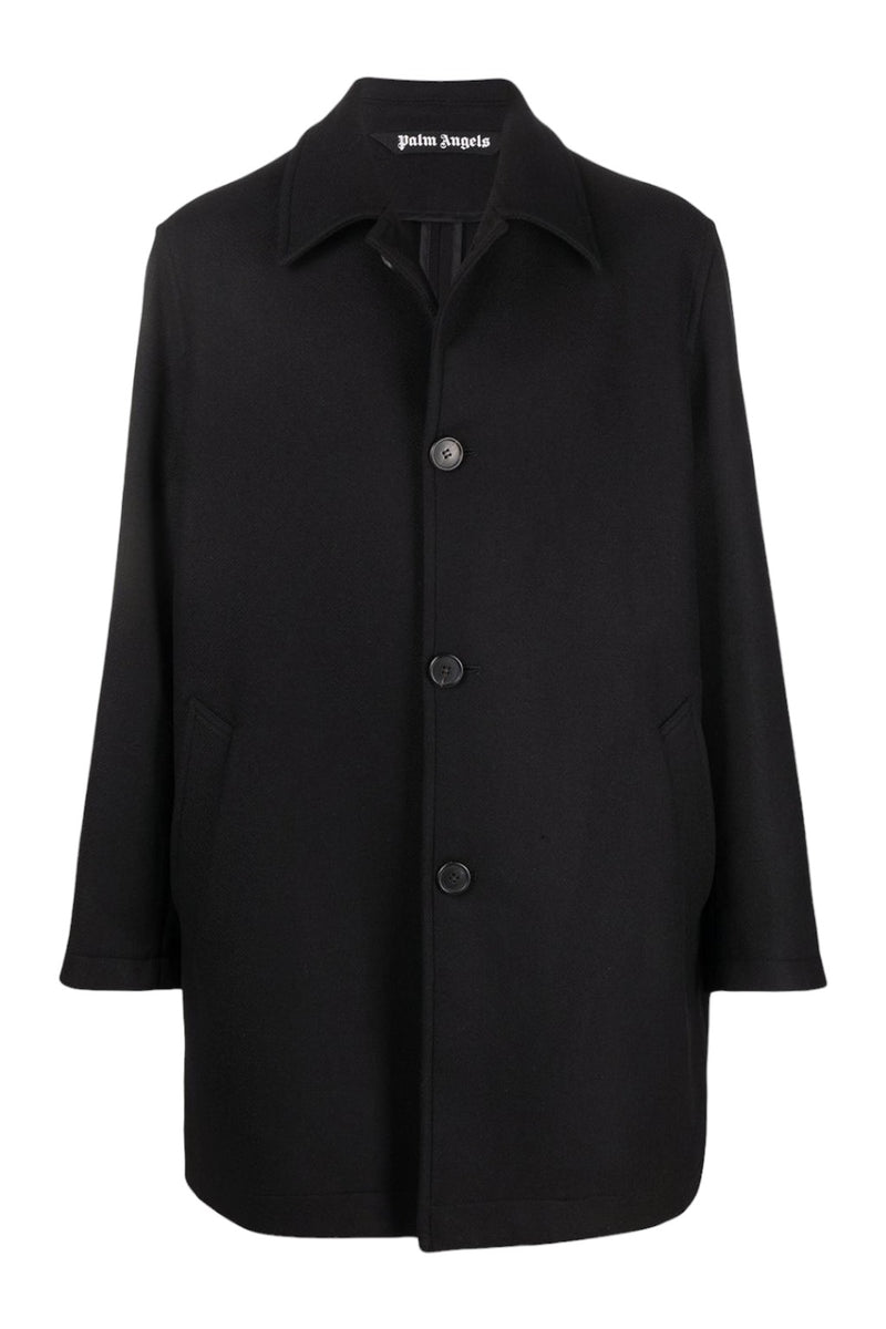 Palm Angels Curved Logo Classic Coat