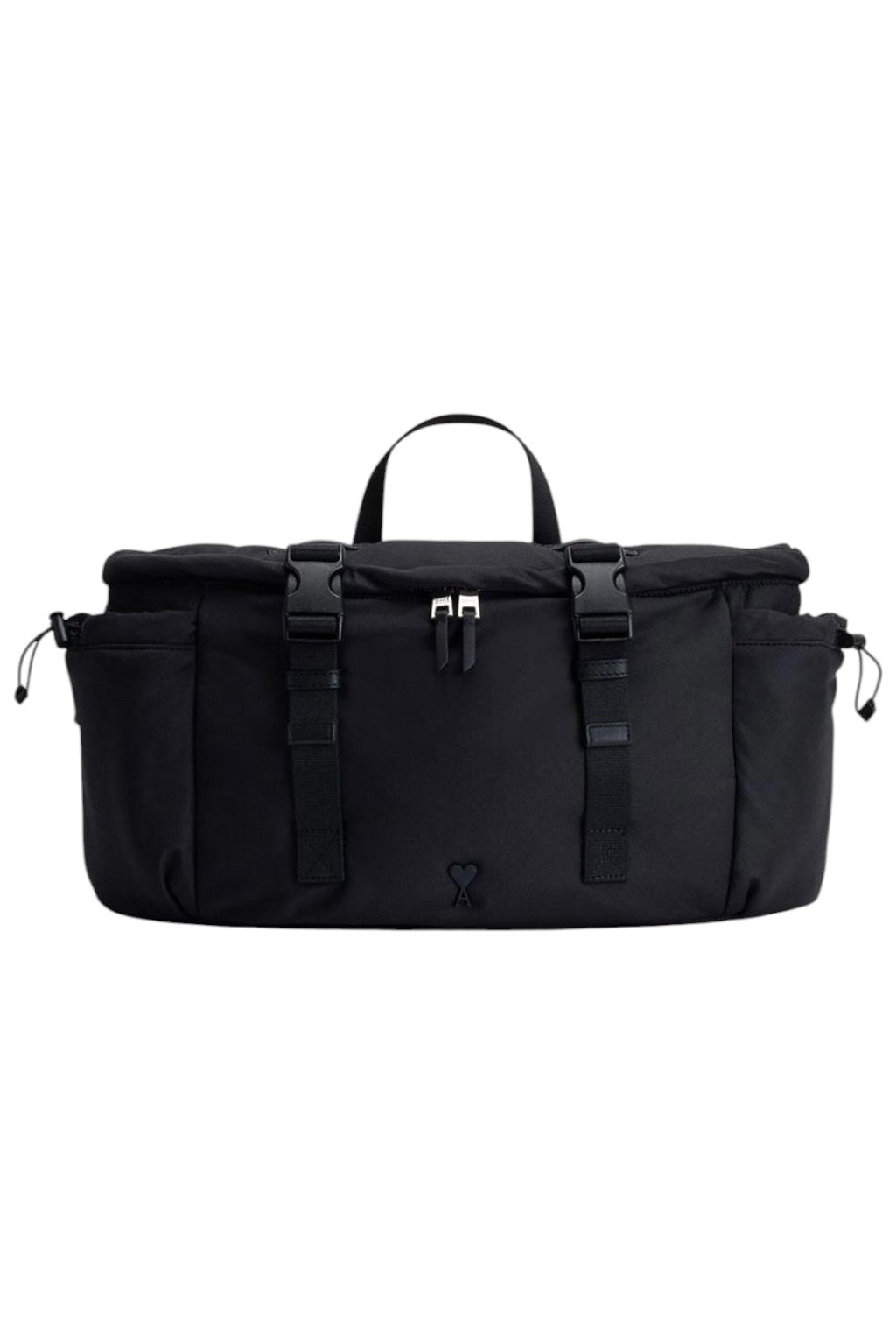 Ami Paris Black Ami De Coeur Duffle Bag