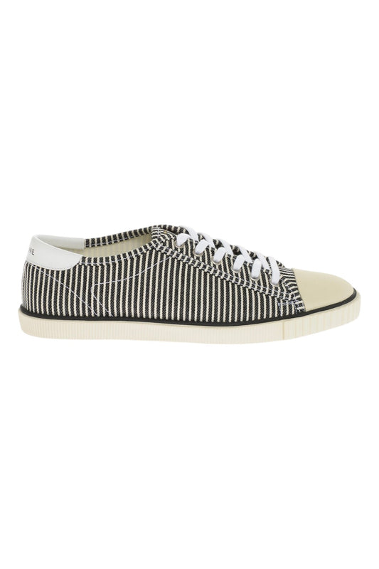 Celine Striped Low-Top Leather Detail Sneakers