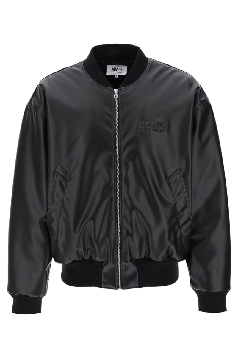 Maison Margiela Faux Leather Bomber Jacket