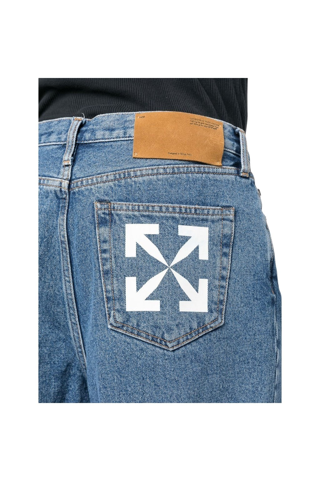 Off-White Single Arrow Skate Denim Shorts