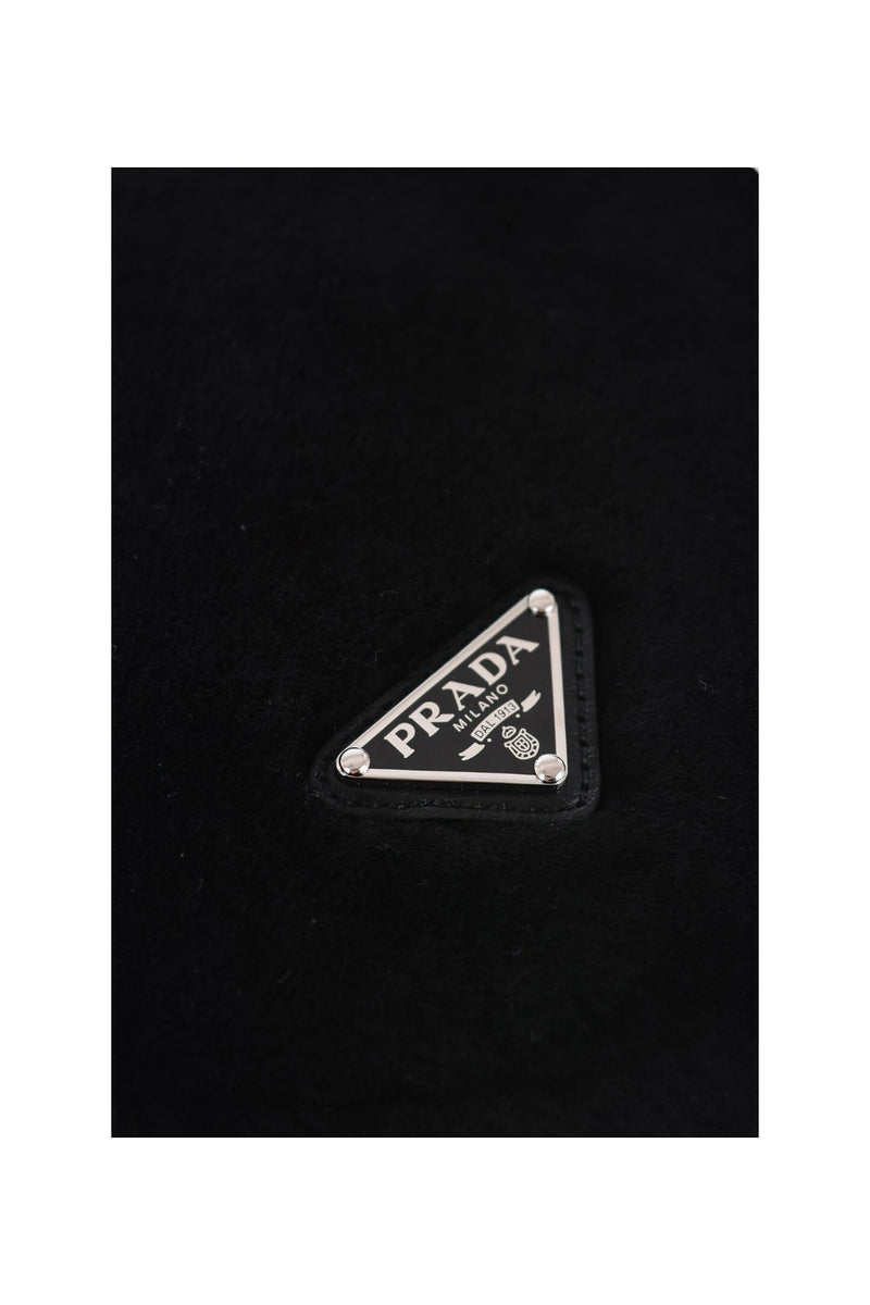 Prada Contrasting Logo Fur Triangle Bag
