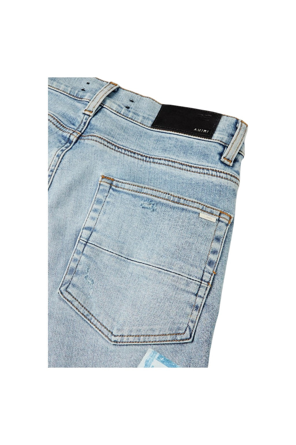 Amiri Playboy Magazine Denim Jeans Blue