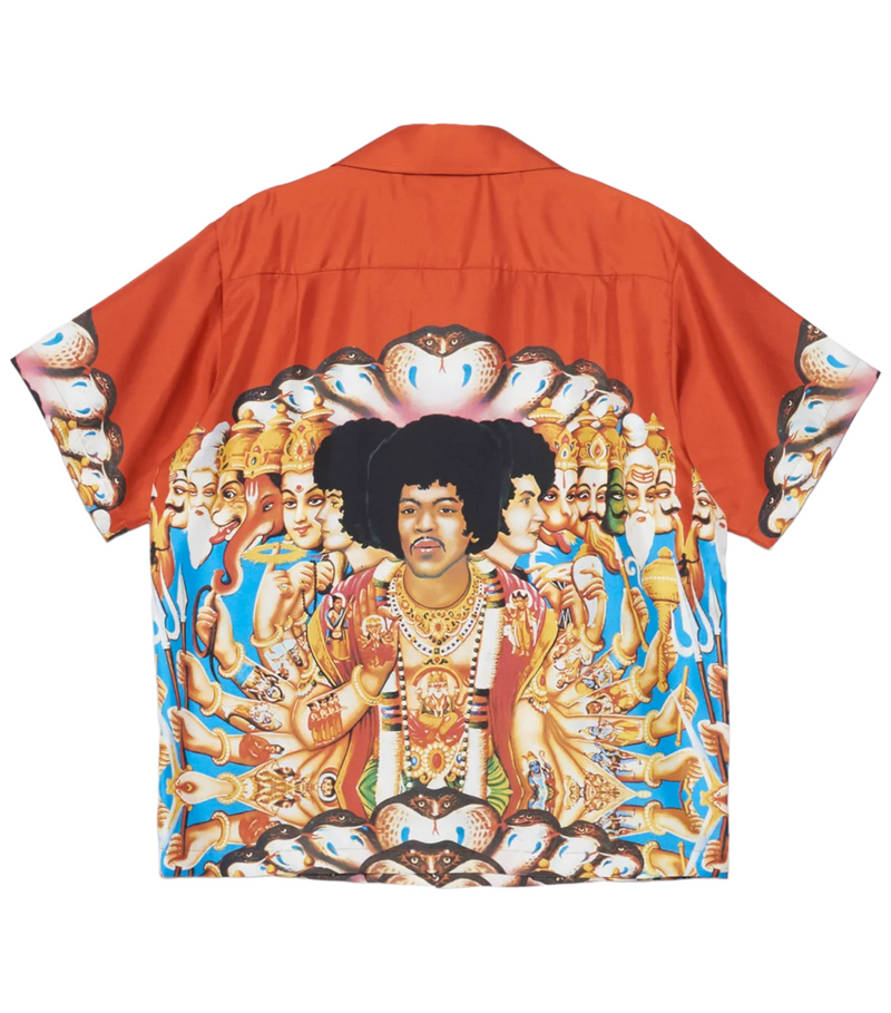 Amiri Jimi Hendrix Short Sleeved Silk Shirt