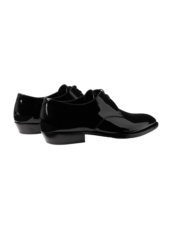 Saint Laurent Smoking 15 Derby in Black Patent Leather