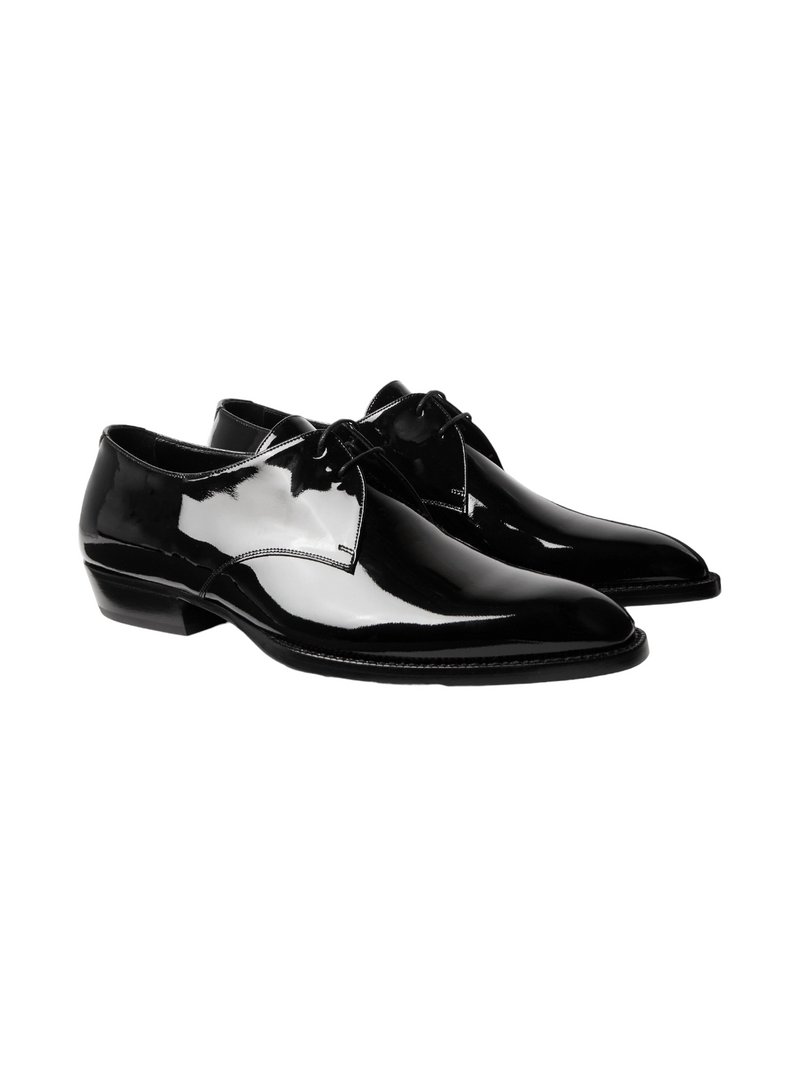 Saint Laurent Smoking 15 Derby in Black Patent Leather