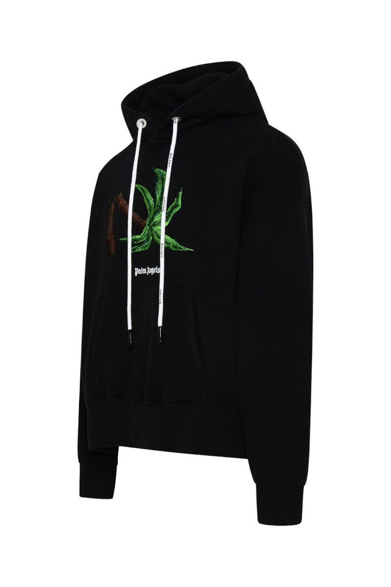 Palm Angels Embroidered Broken Palm Logo Hoodie