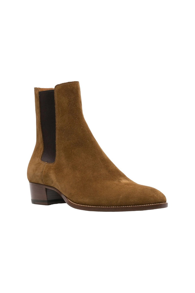 Saint Laurent Suede Wyatt Boots