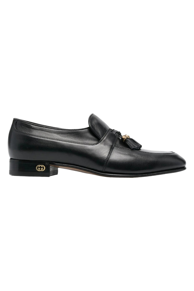 Gucci Tassel-Trim Leather Loafers