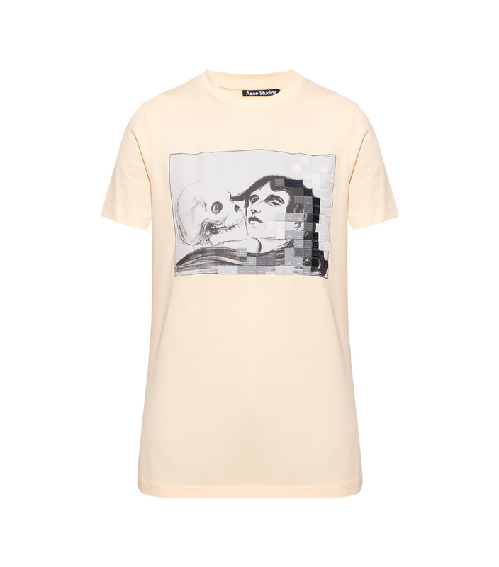 Acne Studios T-Shirt Glittery Lettering Kiss of Death