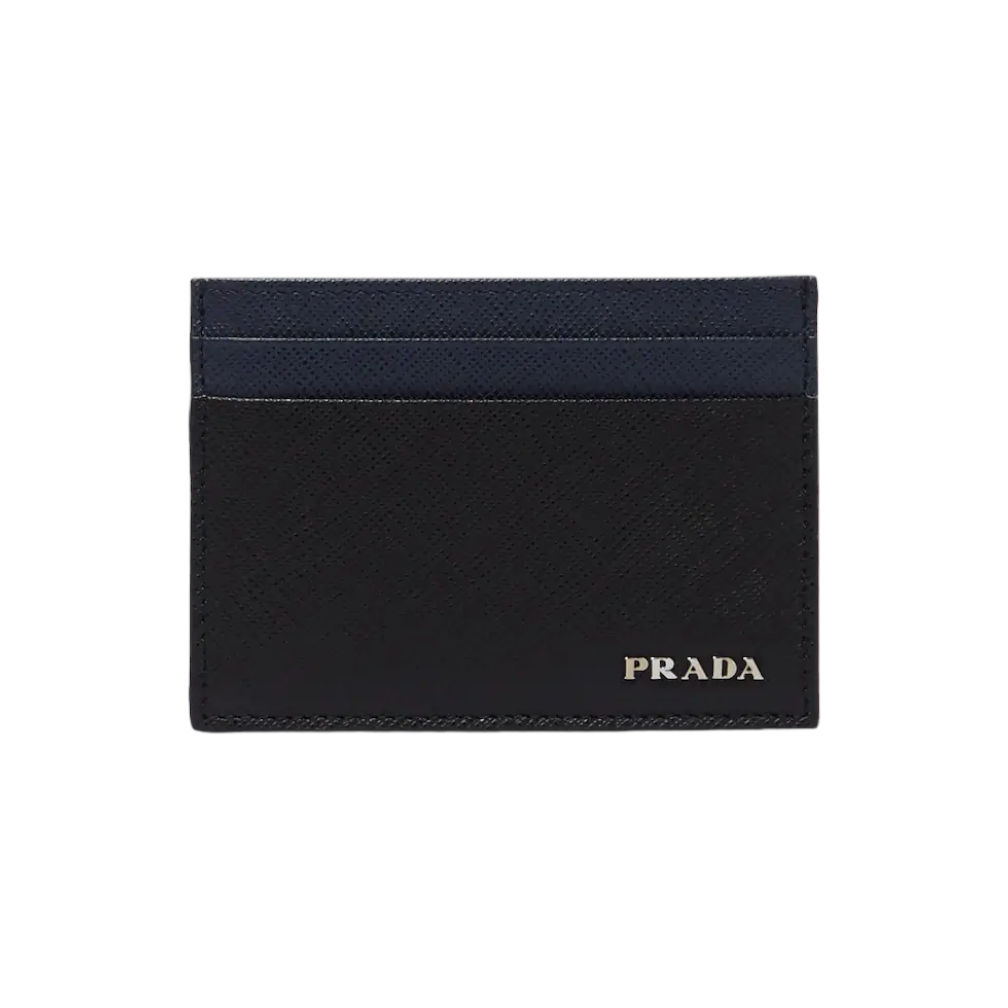 Prada Logoed Saffiano Leather Card Holder