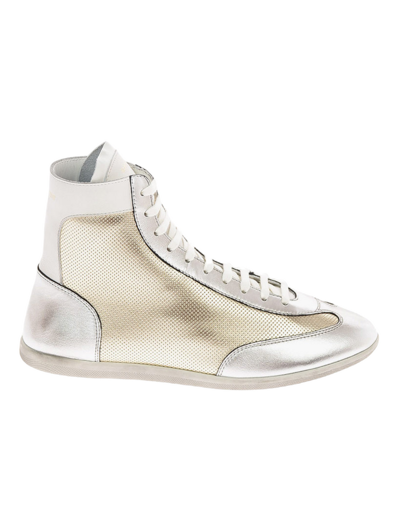 Saint Laurent Mick Sneakers in Perforated Leather