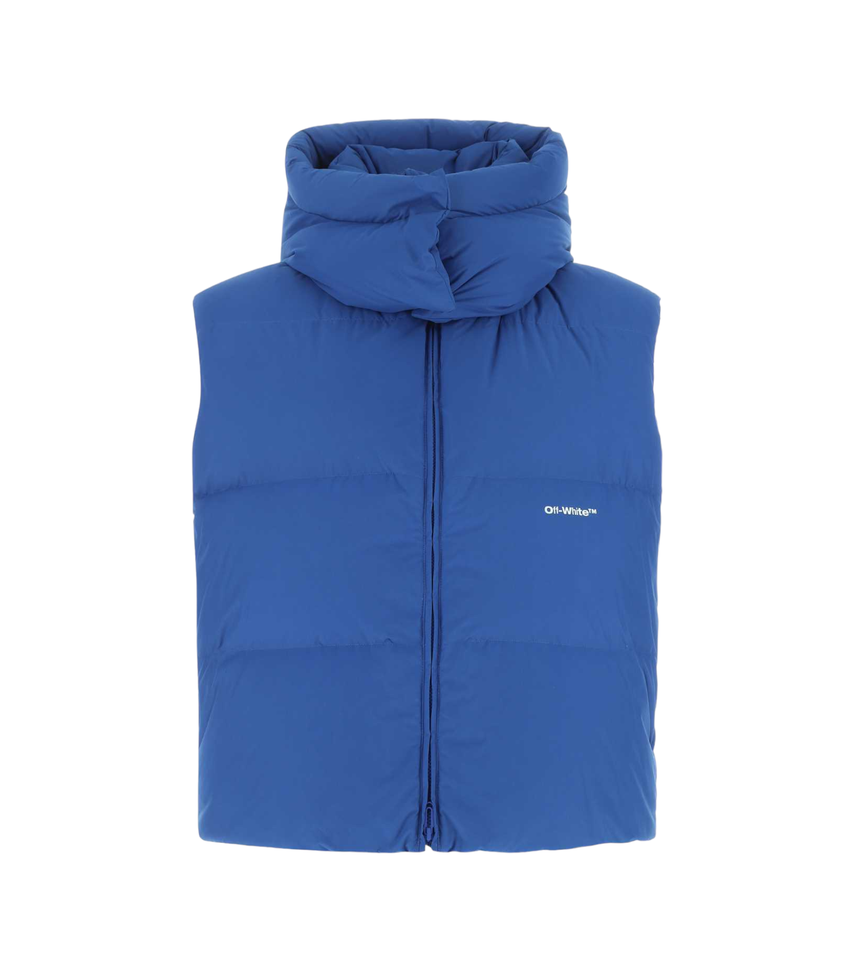 Off-White Sleeveless Bounce Down Padded Logo Jacket