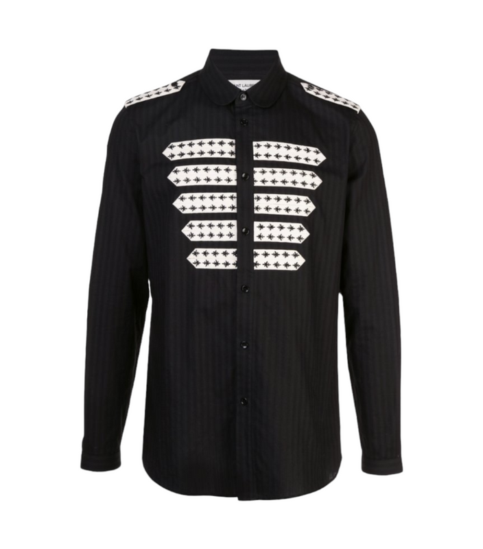 Saint Laurent Striped Officer Shirt